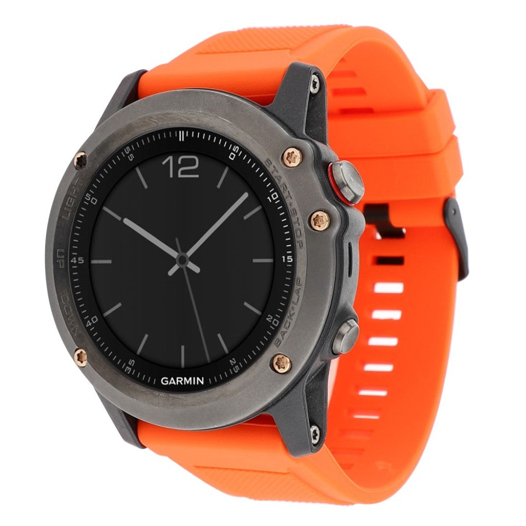 Rigtigt godt Garmin Fenix 5 Silikone Rem - Orange#serie_4