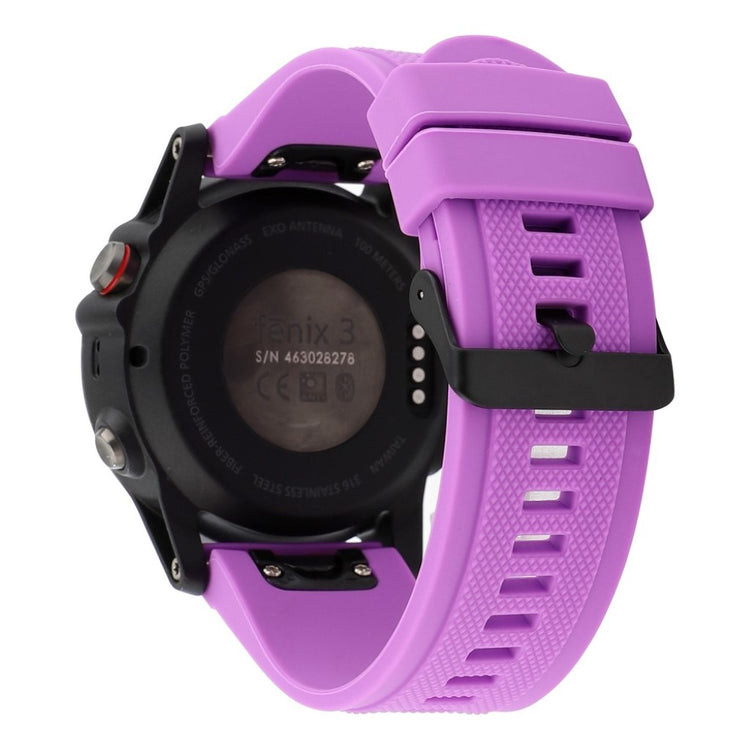 Rigtigt godt Garmin Fenix 5 Silikone Rem - Lilla#serie_9