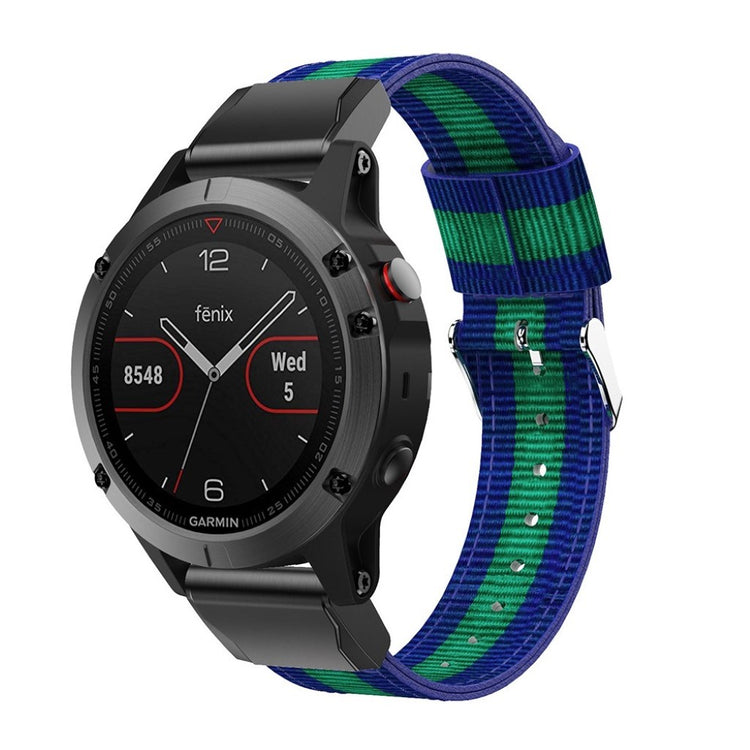 Helt vildt skøn Garmin Fenix 5 Nylon Rem - Blå#serie_6