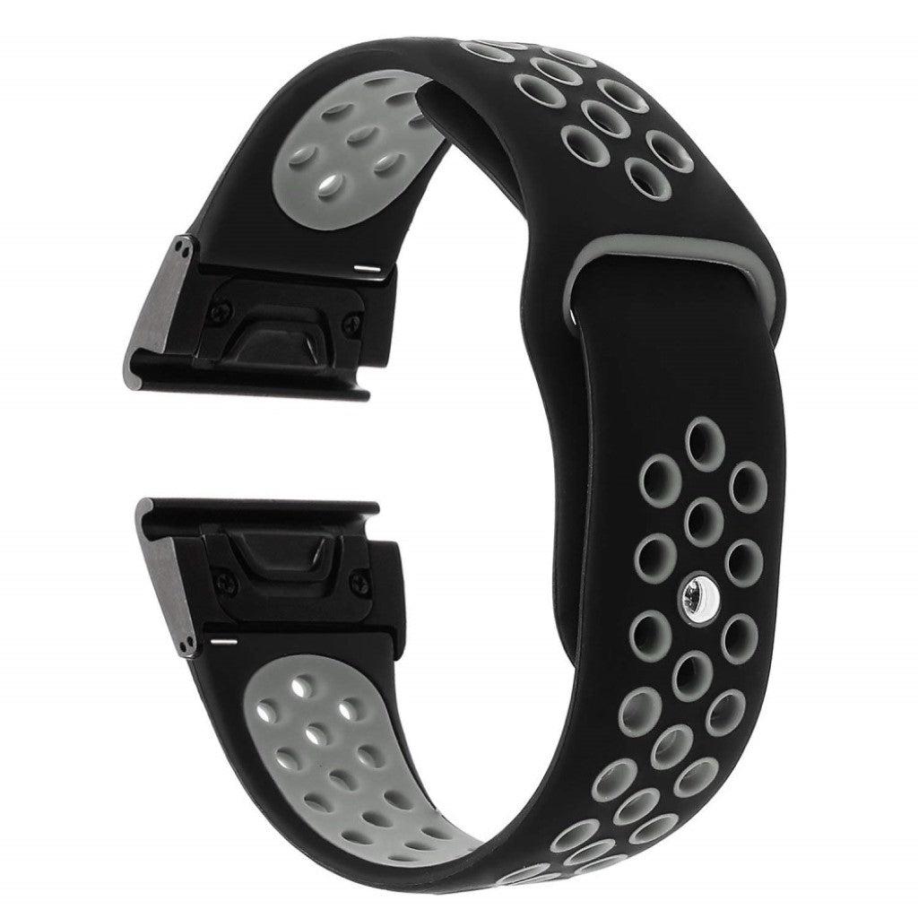 Udsøgt Garmin Fenix 5X / Garmin Tactix Charlie Silikone Rem - Sølv#serie_5