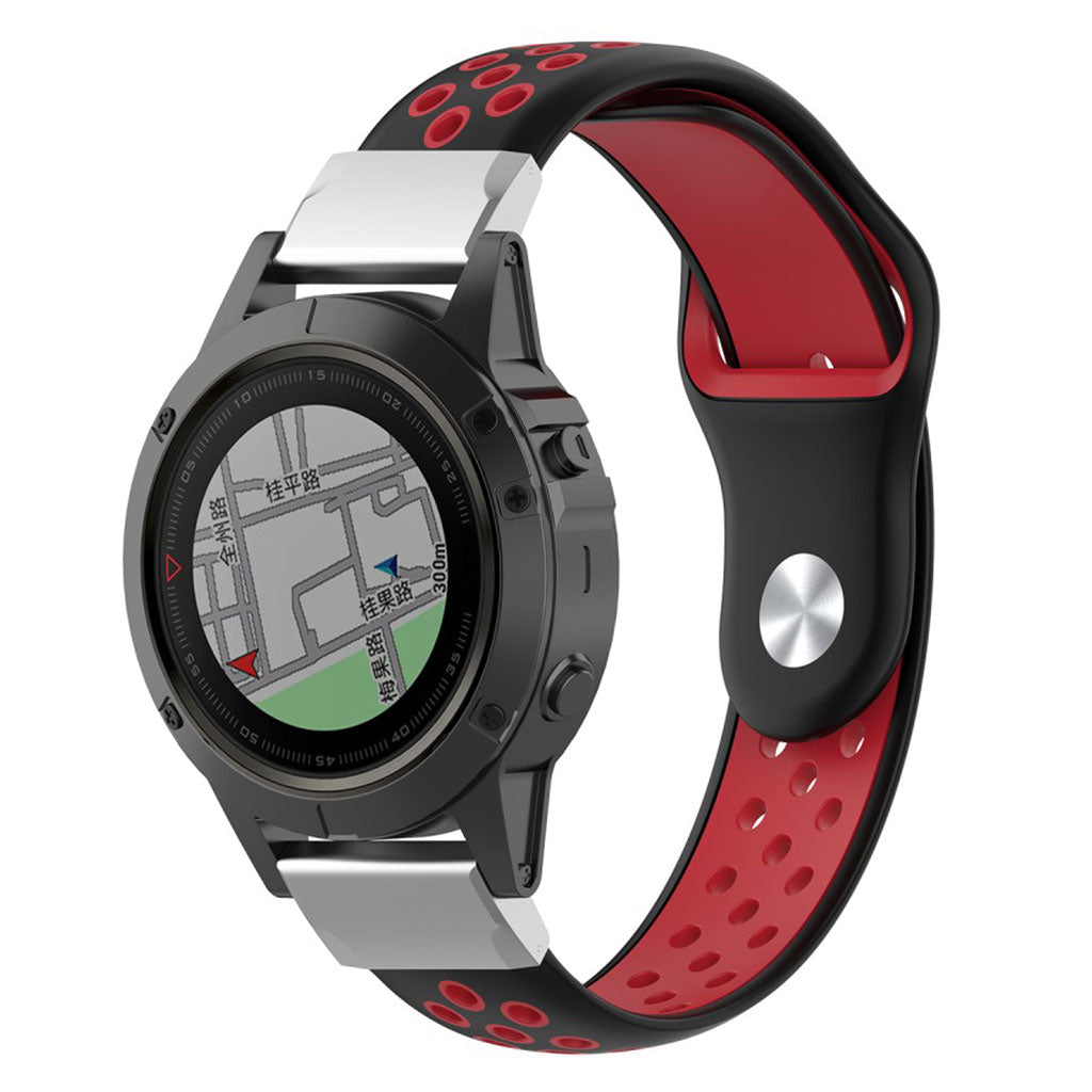 Mega fint Garmin Fenix 5X Silikone Rem - Rød#serie_4