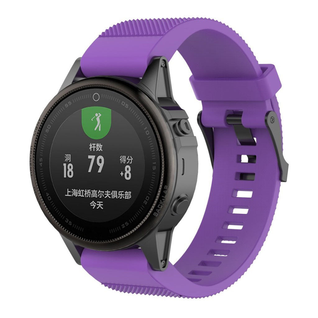 Vildt fint Garmin Fenix 5S Silikone Rem - Lilla#serie_1