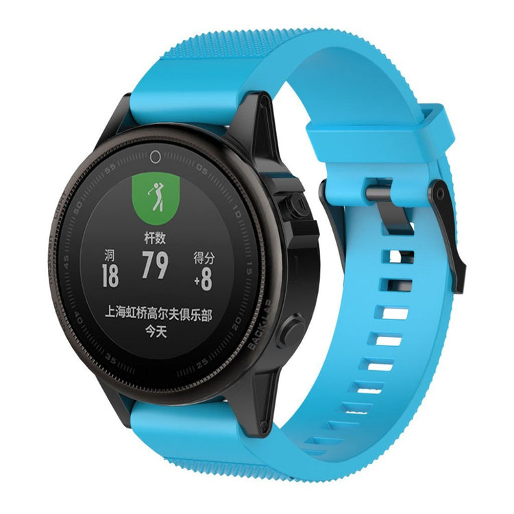 Vildt fint Garmin Fenix 5S Silikone Rem - Blå#serie_3