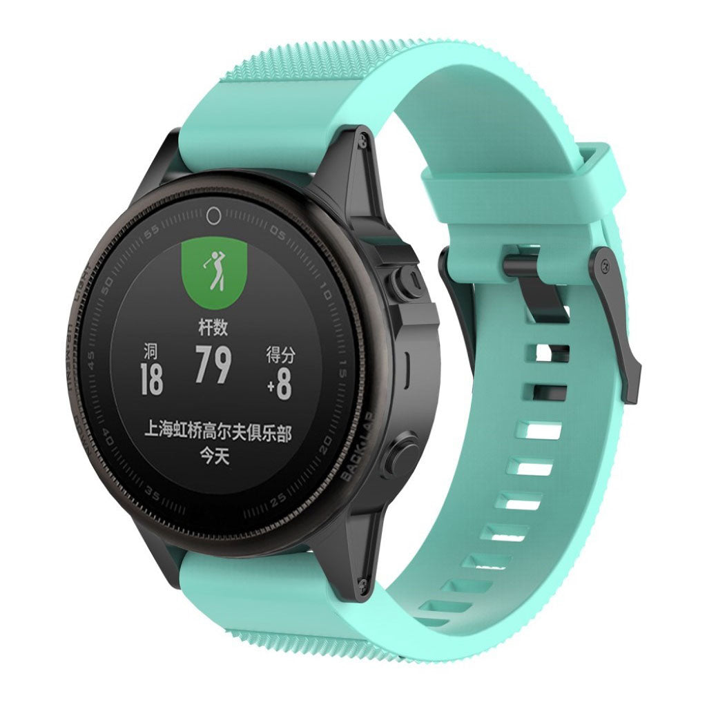 Vildt fint Garmin Fenix 5S Silikone Rem - Grøn#serie_4