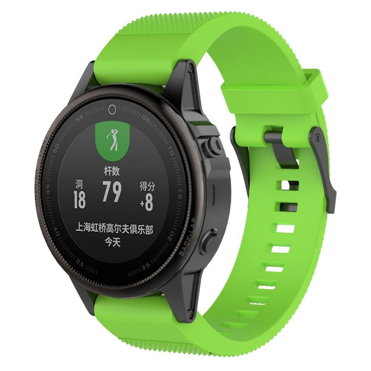 Vildt fint Garmin Fenix 5S Silikone Rem - Grøn#serie_5