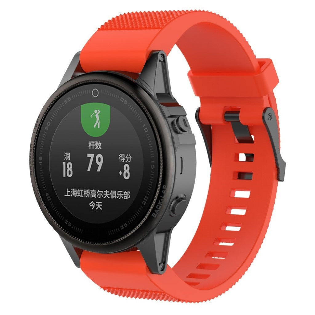 Vildt fint Garmin Fenix 5S Silikone Rem - Rød#serie_6