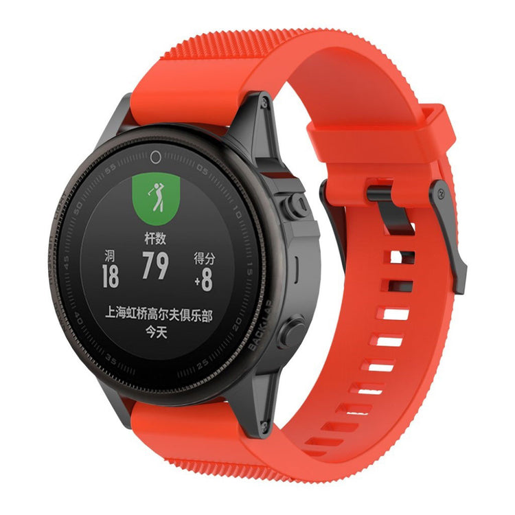 Vildt fint Garmin Fenix 5S Silikone Rem - Rød#serie_6