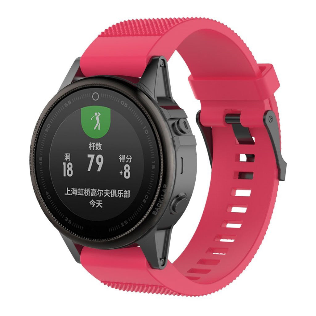 Vildt fint Garmin Fenix 5S Silikone Rem - Pink#serie_7