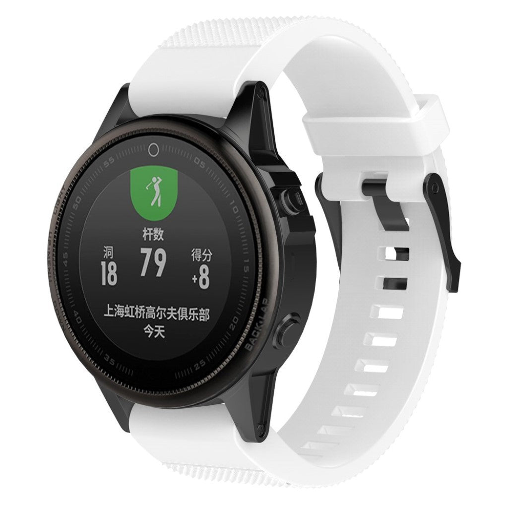 Vildt fint Garmin Fenix 5S Silikone Rem - Hvid#serie_8