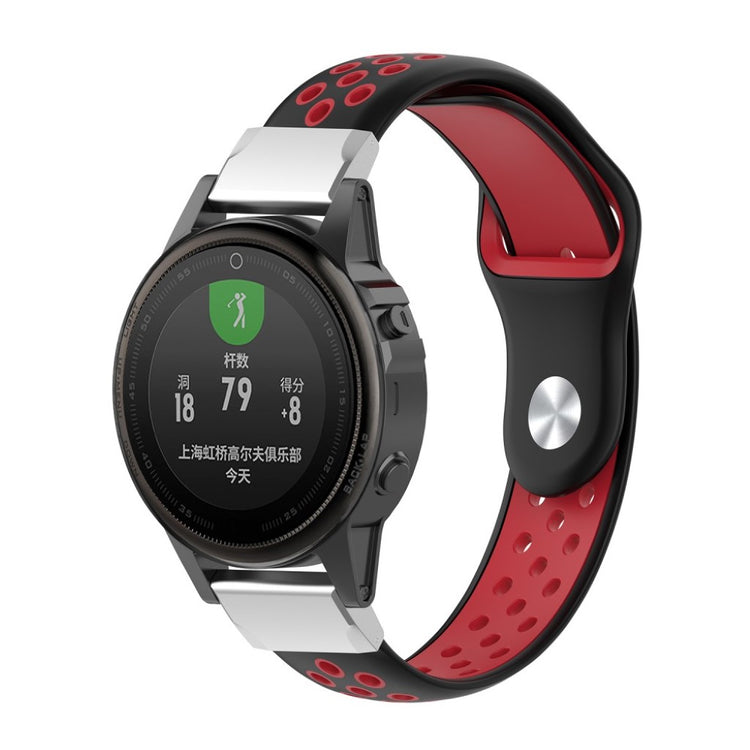 Helt vildt fantastisk Garmin Fenix 5S Silikone Rem - Sort#serie_4