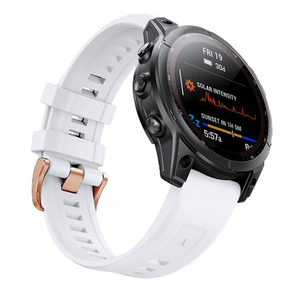 Helt vildt flot Garmin Fenix 7S Silikone Rem - Hvid#serie_1