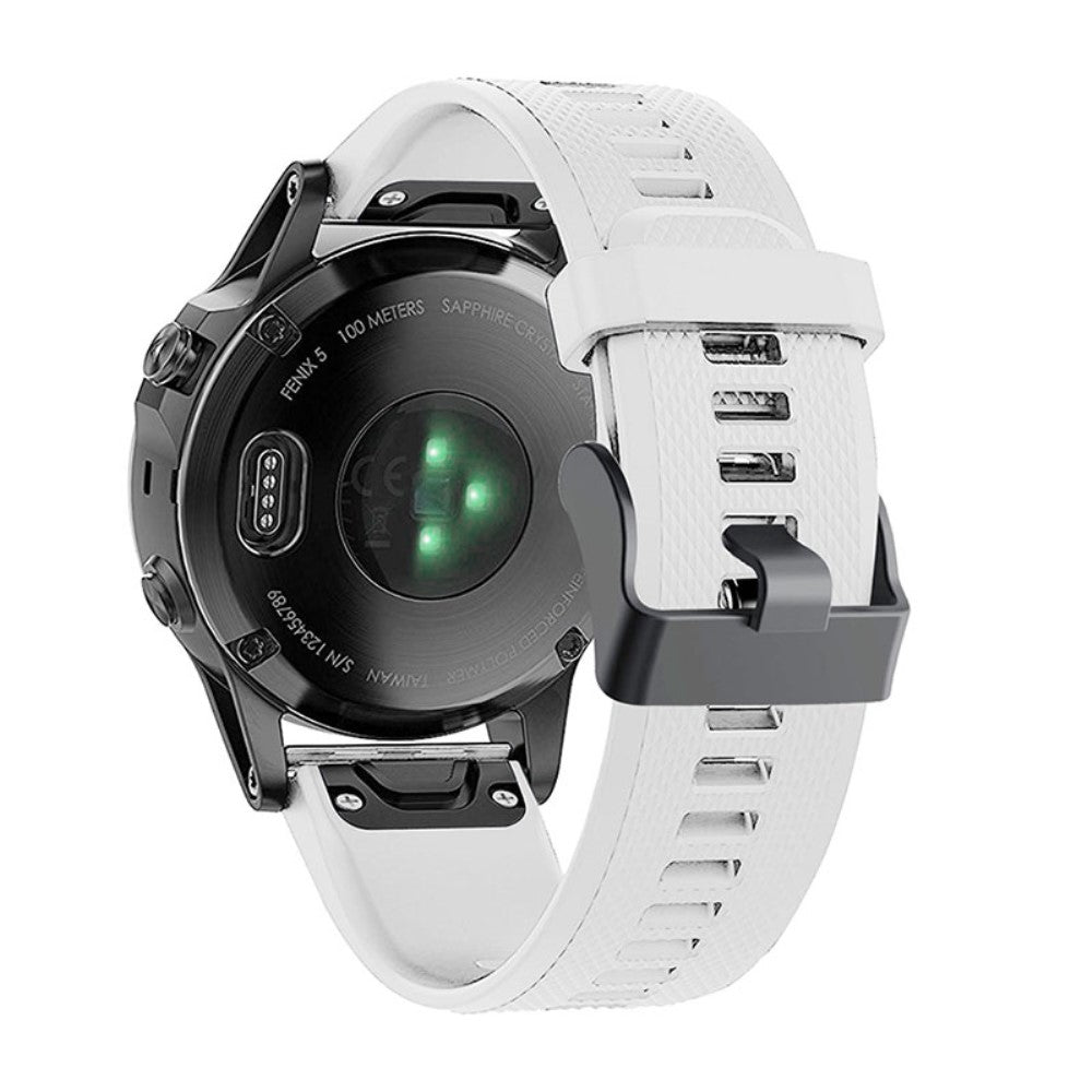 Vildt flot Garmin Fenix 7 Silikone Rem - Hvid#serie_13