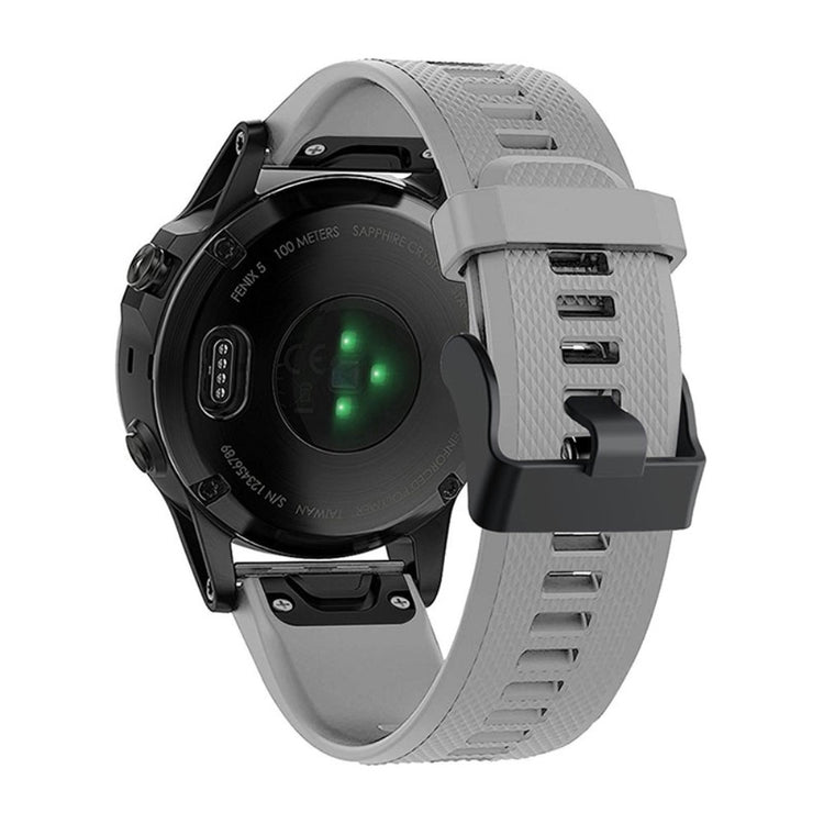 Vildt flot Garmin Fenix 7 Silikone Rem - Sølv#serie_5