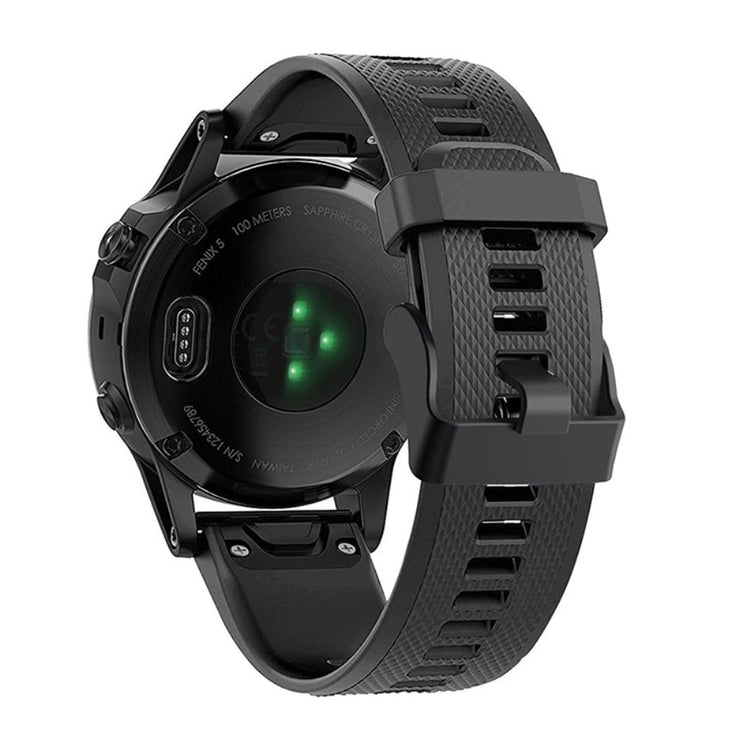 Vildt flot Garmin Fenix 7 Silikone Rem - Sort#serie_7