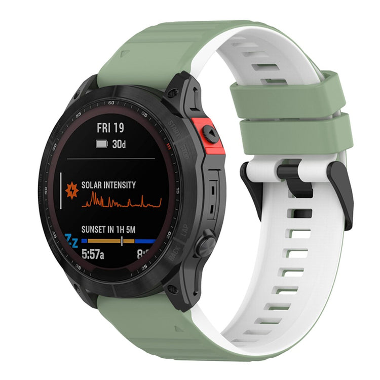 Super elegant Garmin Fenix 7 Silikone Rem - Grøn#serie_7