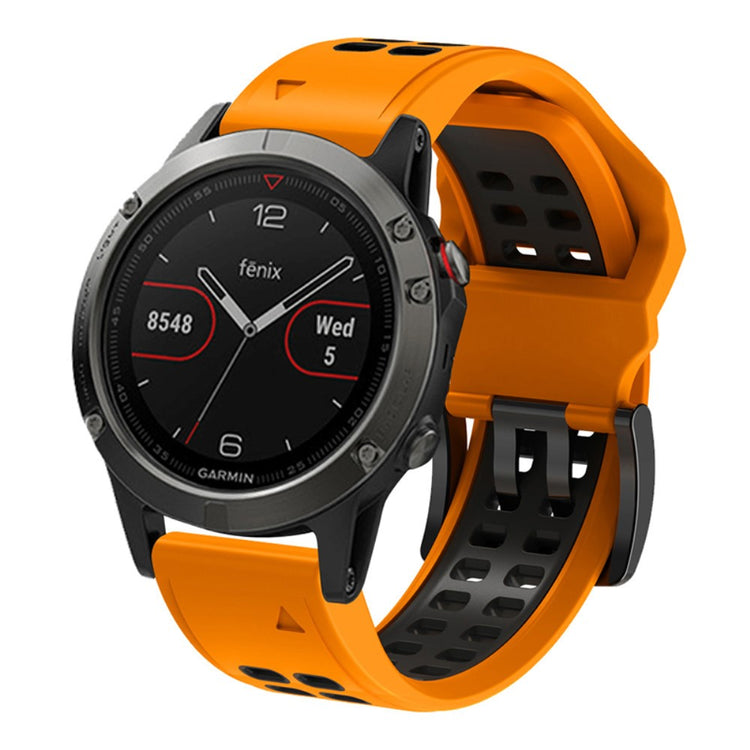 Helt vildt elegant Universal Garmin Silikone Urrem - Orange#serie_2