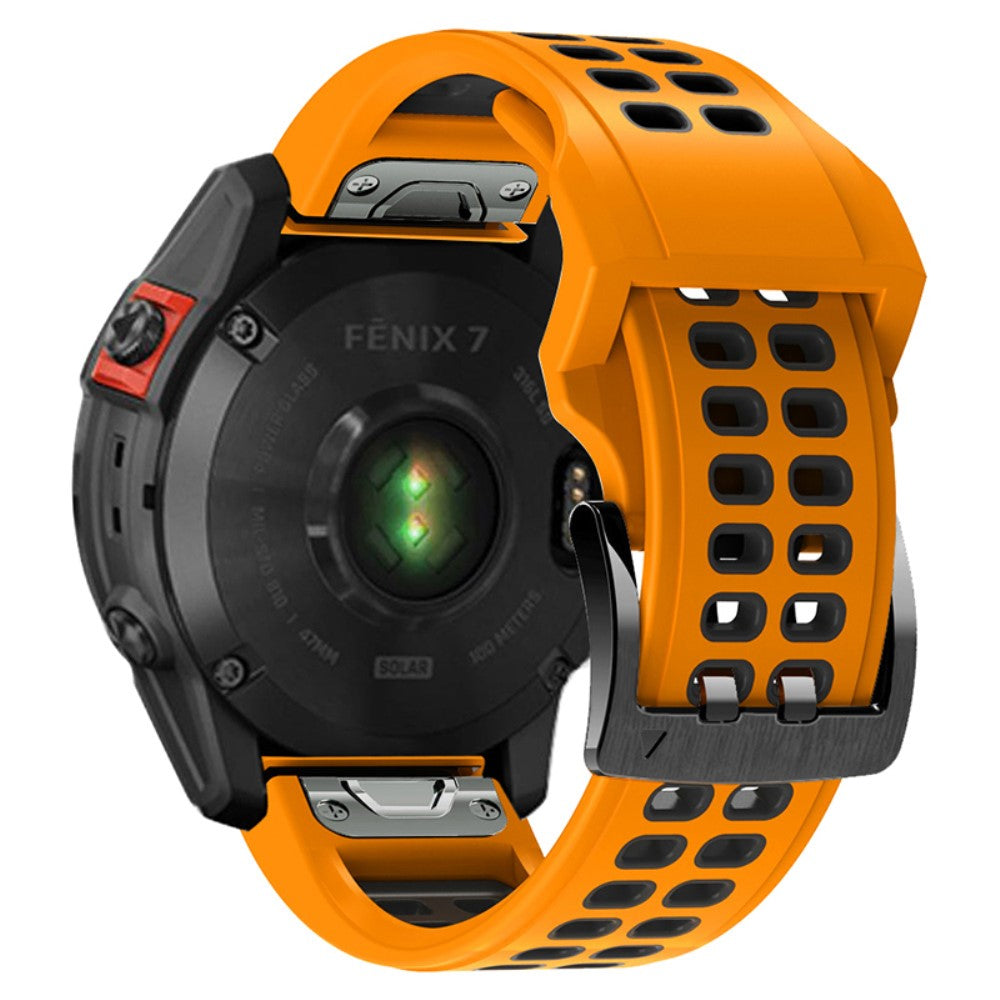 Helt vildt elegant Universal Garmin Silikone Urrem - Orange#serie_2