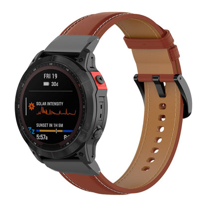 Rigtigt kønt Universal Garmin Ægte læder Rem - Brun#serie_4