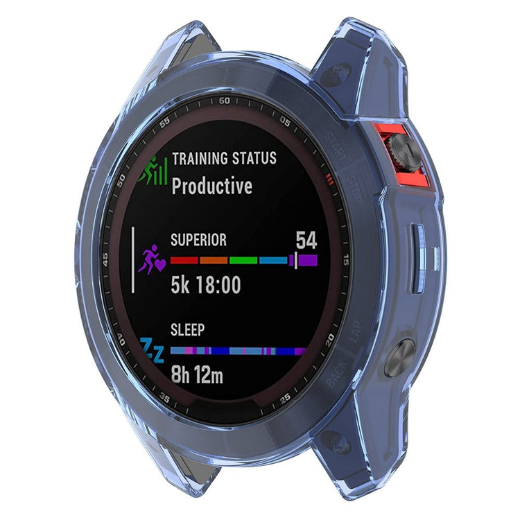 Fed Garmin Fenix 7 Silikone Cover - Blå#serie_4