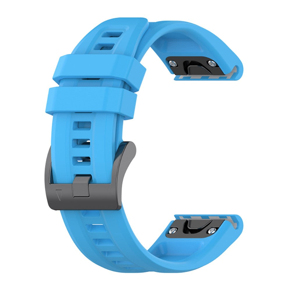 Godt Garmin Fenix 7X / Garmin Tactix 7 Silikone Rem - Blå#serie_11