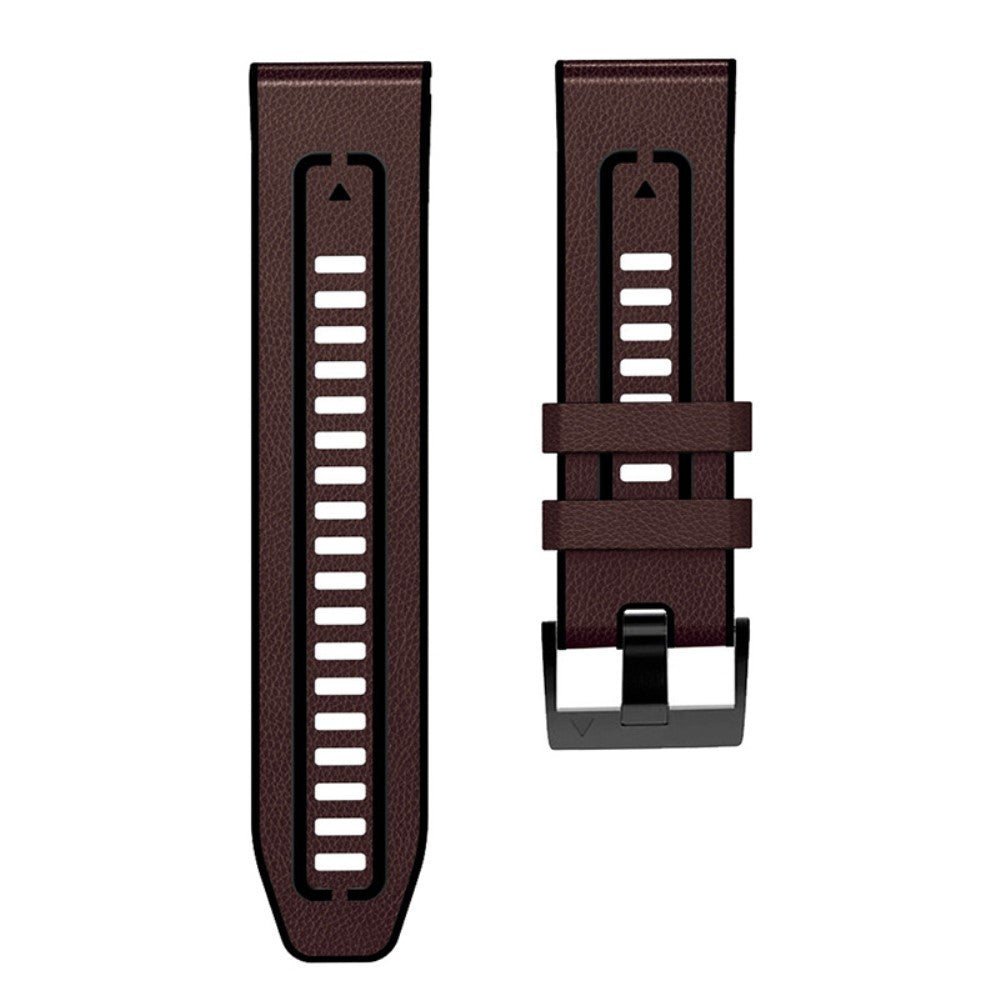Mega holdbart Universal Kunstlæder og Silikone Rem - Brun#serie_4