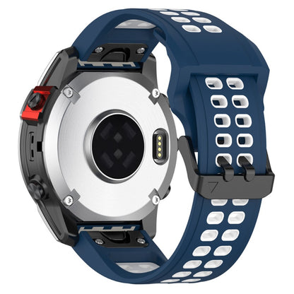 Garmin Enduro 2 / Tactix 7 / Fenix 7 dual color silicone watch strap - Blue / White#serie_7