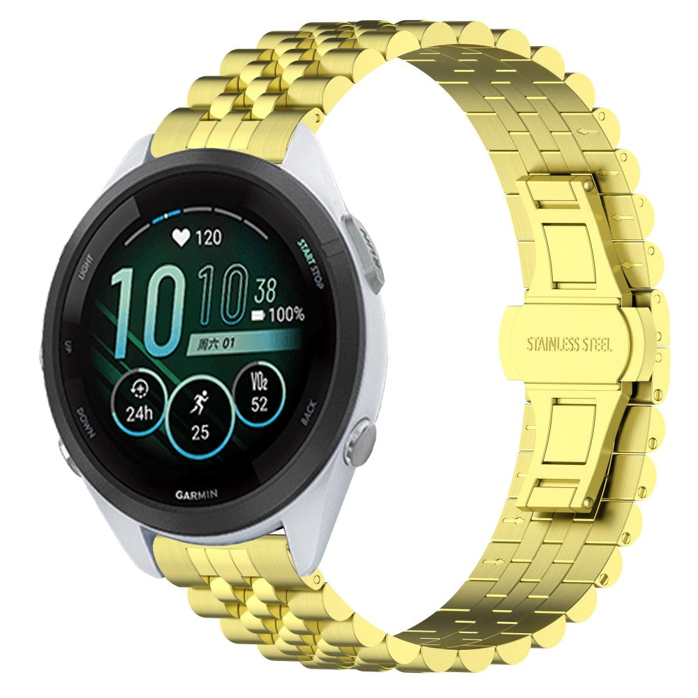 Meget Slidstærk Metal Universal Rem passer til Garmin Smartwatch - Guld#serie_4