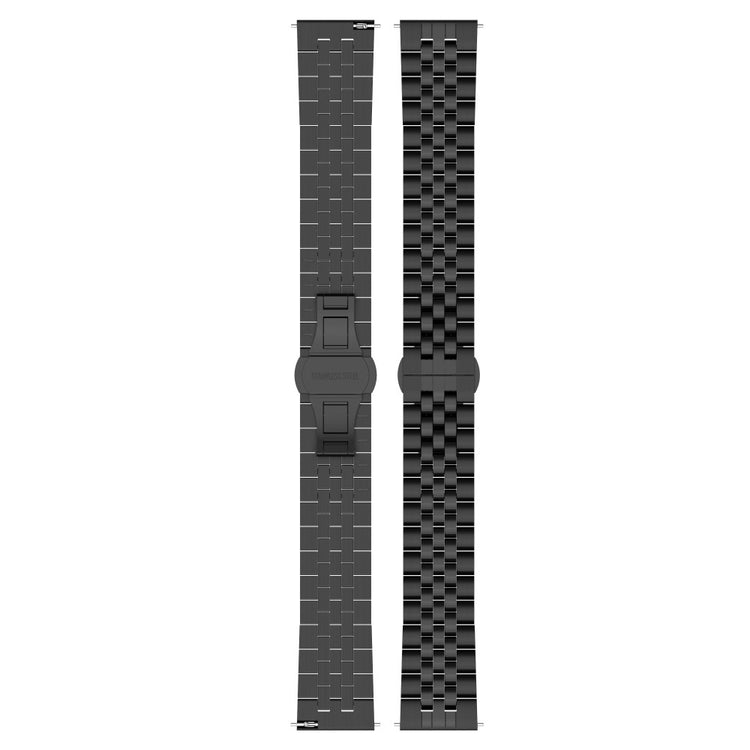 Solid Metal Universal Rem passer til Garmin Smartwatch - Sort#serie_3