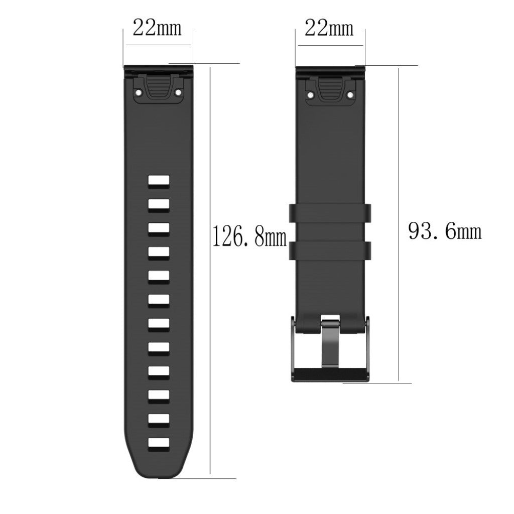 Fed Garmin Approach S60 Silikone Rem - Sort#serie_10