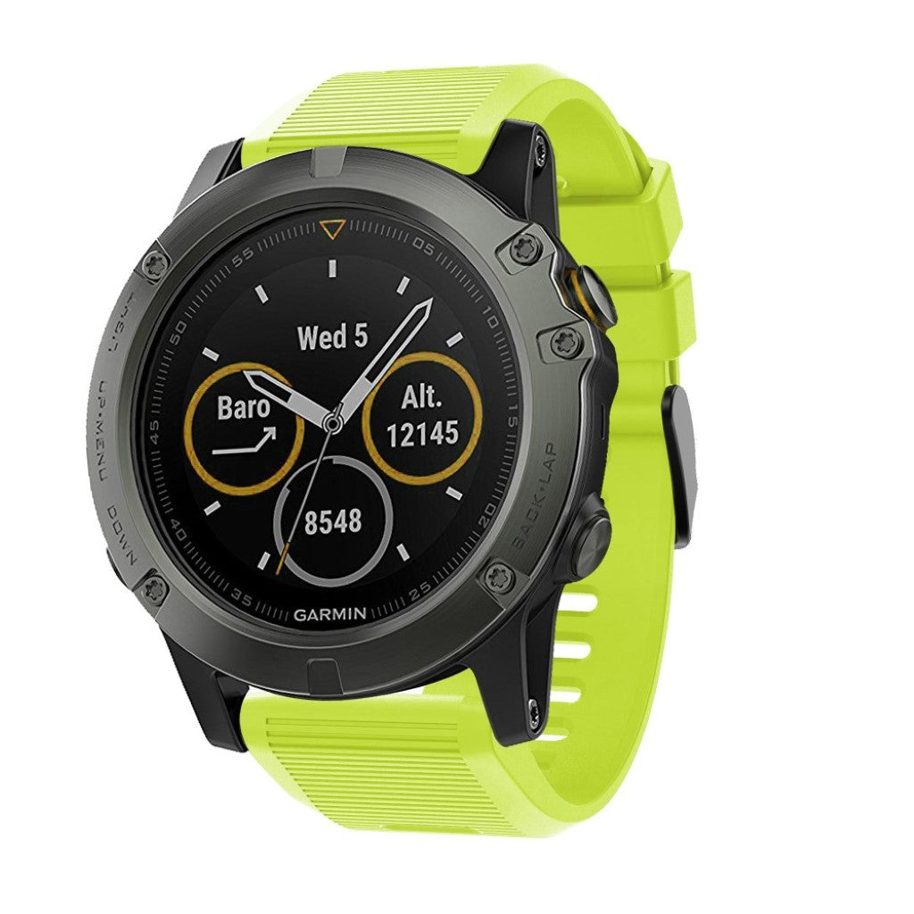 Super godt Garmin Fenix 5X Plus Silikone Rem - Grøn#serie_7