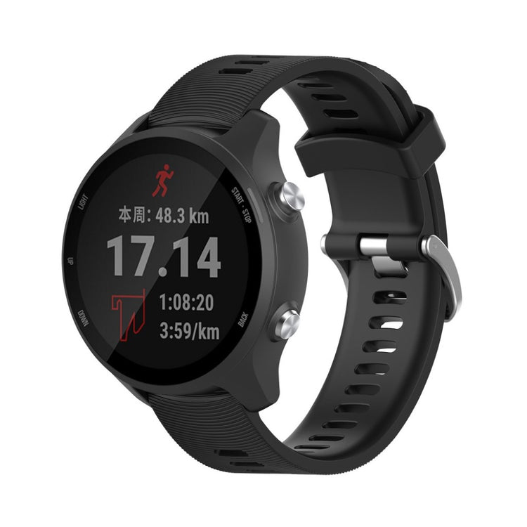 Rigtigt sejt Garmin Forerunner 245 Silikone Rem - Sort#serie_1