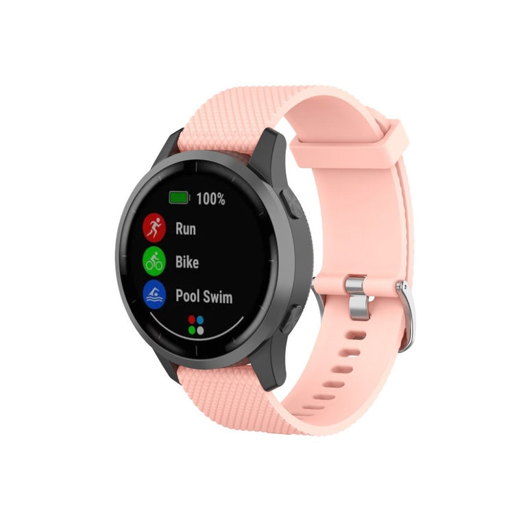 Meget cool Garmin Vivoactive 4 Silikone Rem - Pink#serie_5