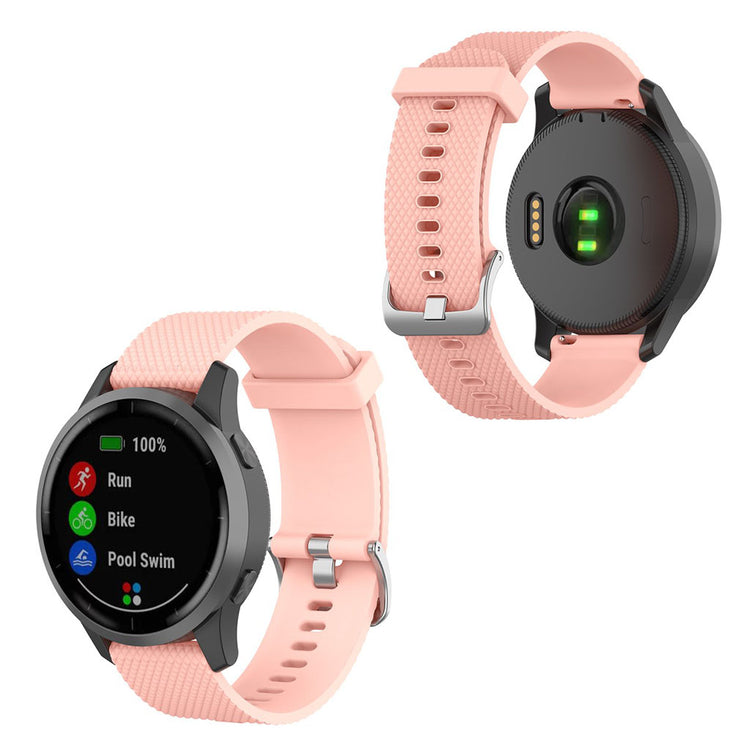 Meget cool Garmin Vivoactive 4 Silikone Rem - Pink#serie_5