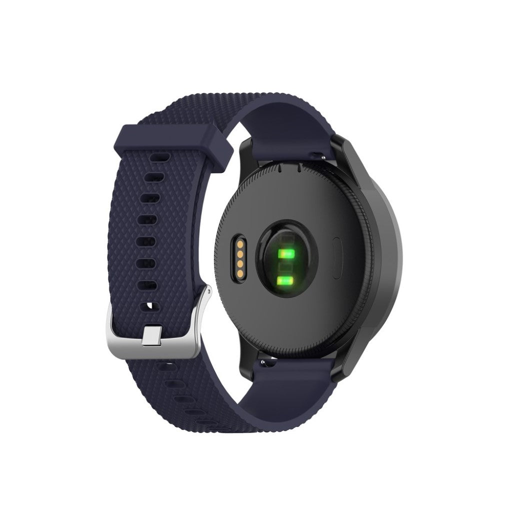 Meget cool Garmin Vivoactive 4 Silikone Rem - Blå#serie_8