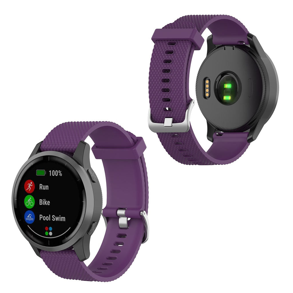 Meget cool Garmin Vivoactive 4 Silikone Rem - Lilla#serie_9