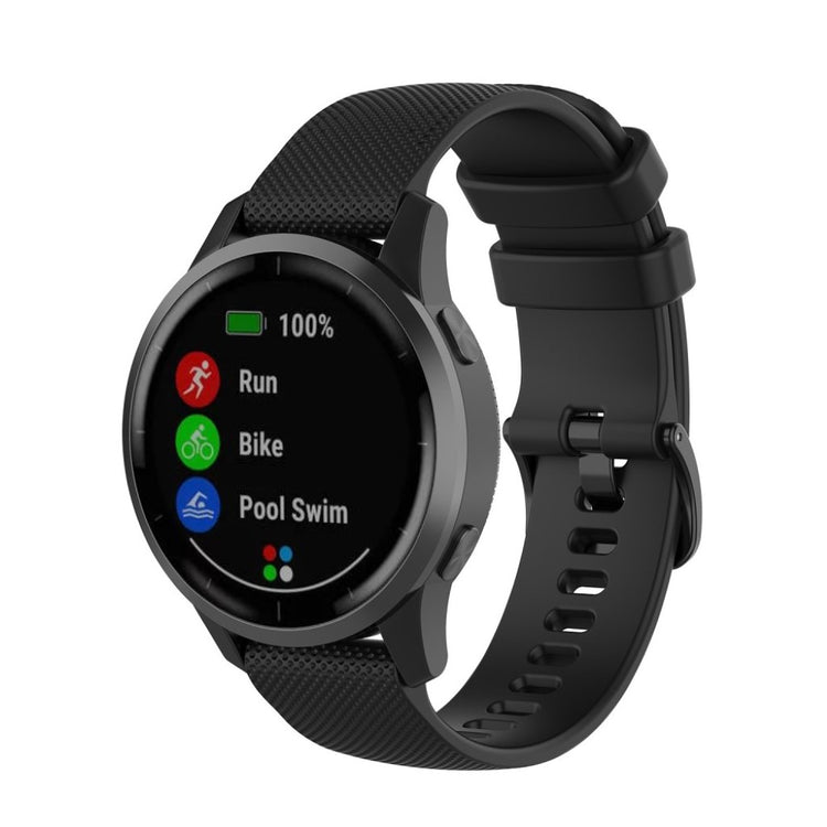 Kønt Garmin Vivoactive 4 Silikone Rem - Sort#serie_1