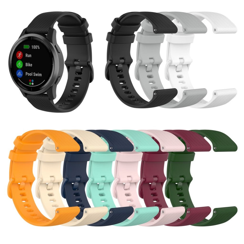 Kønt Garmin Vivoactive 4 Silikone Rem - Sort#serie_1