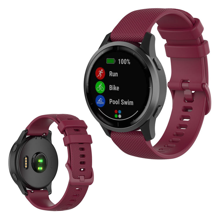 Kønt Garmin Vivoactive 4 Silikone Rem - Rød#serie_4