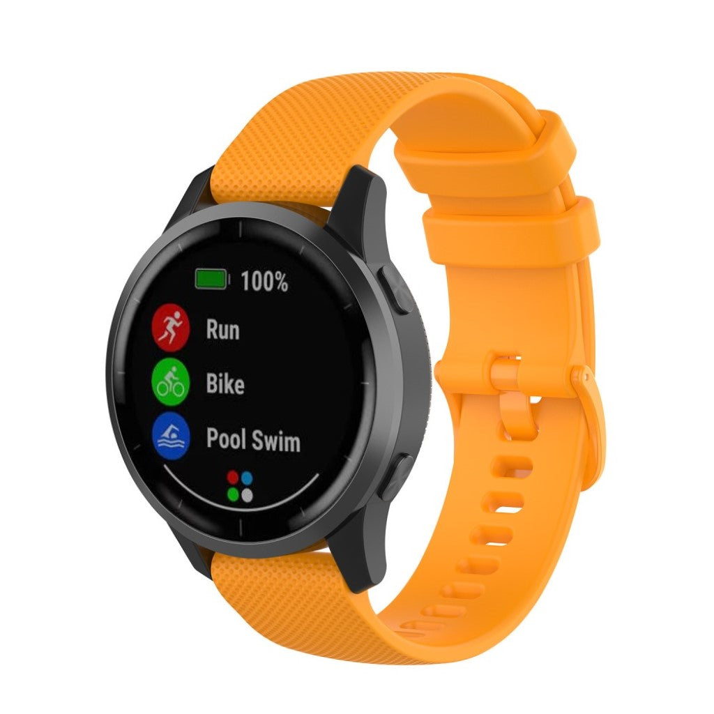 Kønt Garmin Vivoactive 4 Silikone Rem - Orange#serie_7