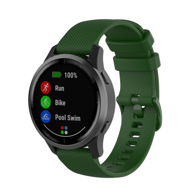 Kønt Garmin Vivoactive 4 Silikone Rem - Grøn#serie_8