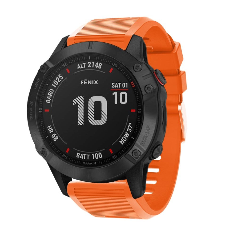 Sejt Garmin Fenix 6X Silikone Rem - Orange#serie_5