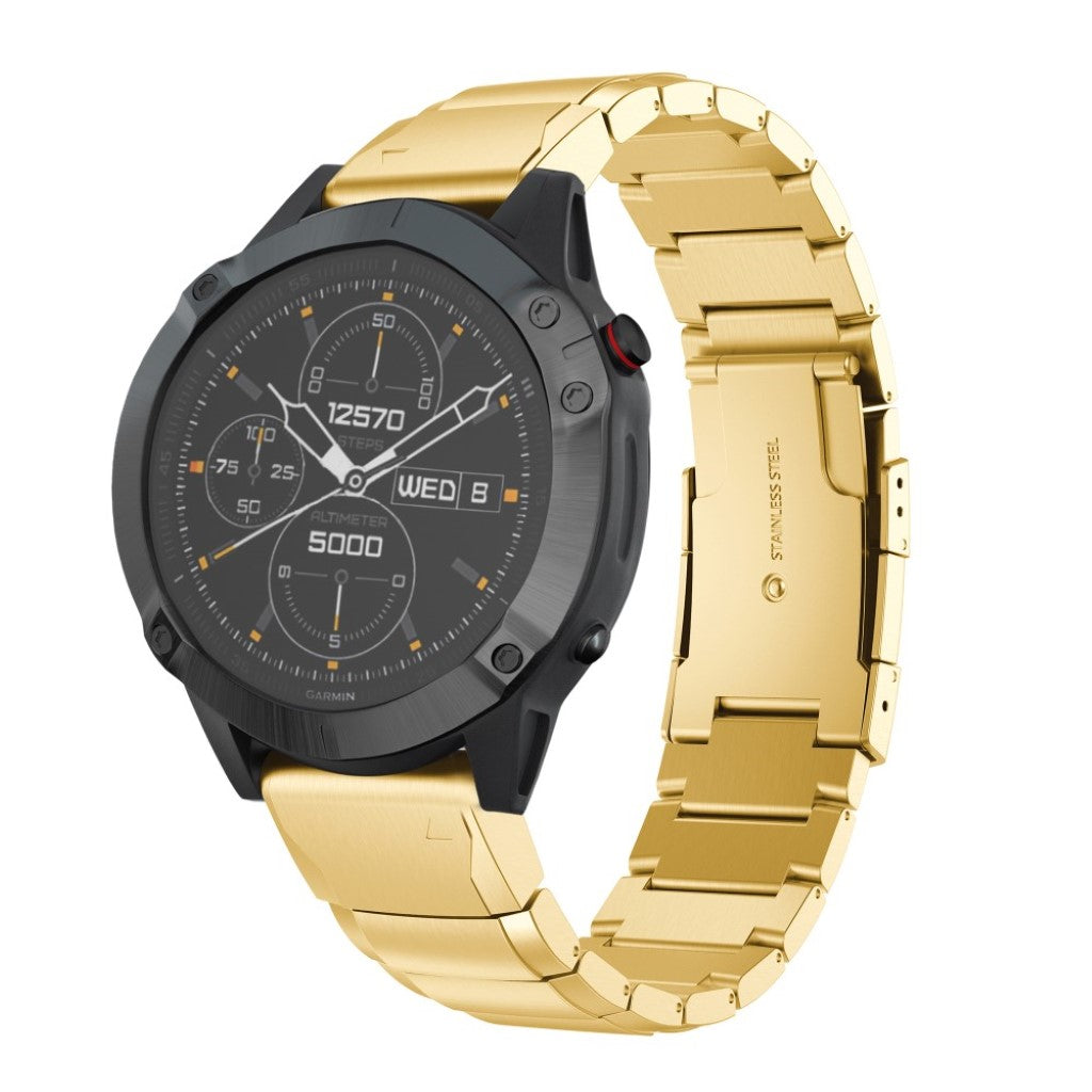 Mega flot Garmin Fenix 6X Metal Rem - Guld#serie_3