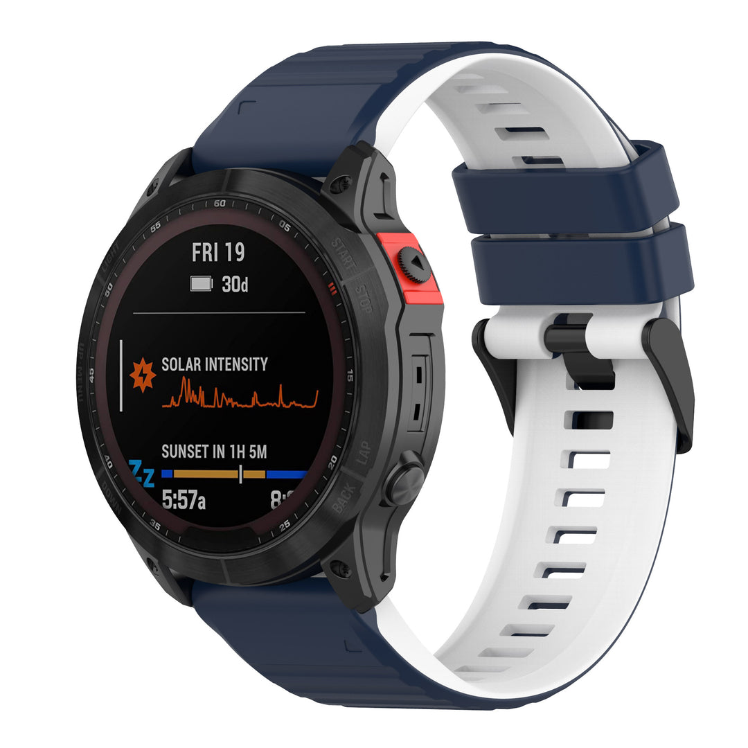 Nydelig Universal Garmin Silikone Rem - Blå#serie_10