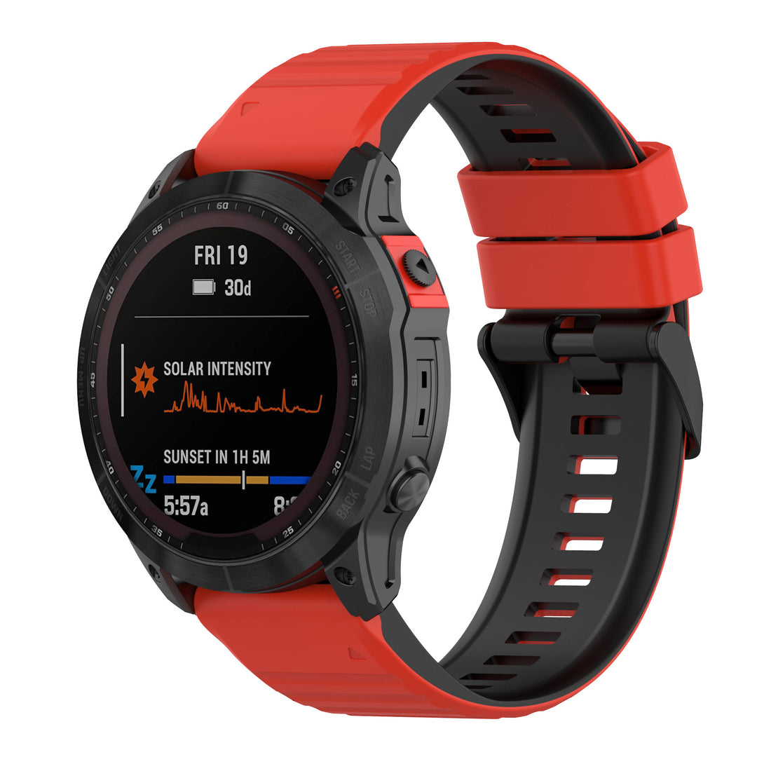 Nydelig Universal Garmin Silikone Rem - Rød#serie_8