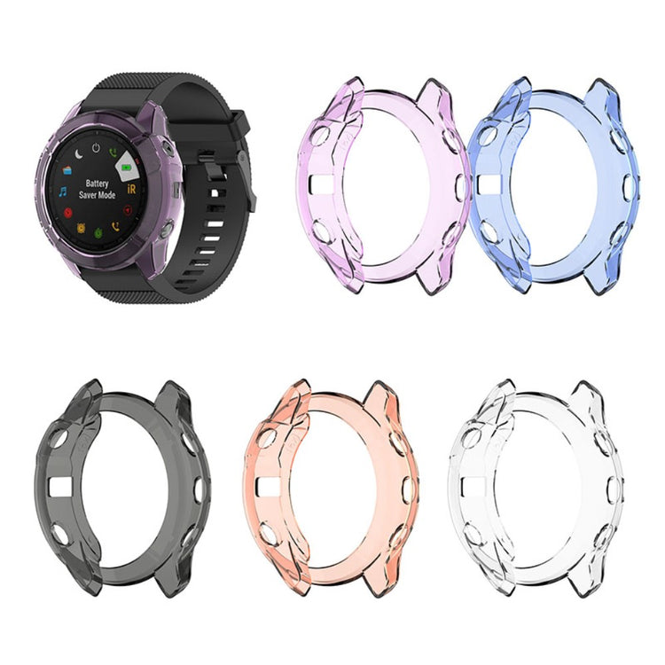 Garmin Fenix 6X / Garmin Fenix 6X Pro Gennemsigtig Silikone Bumper  - Gennemsigtig#serie_4