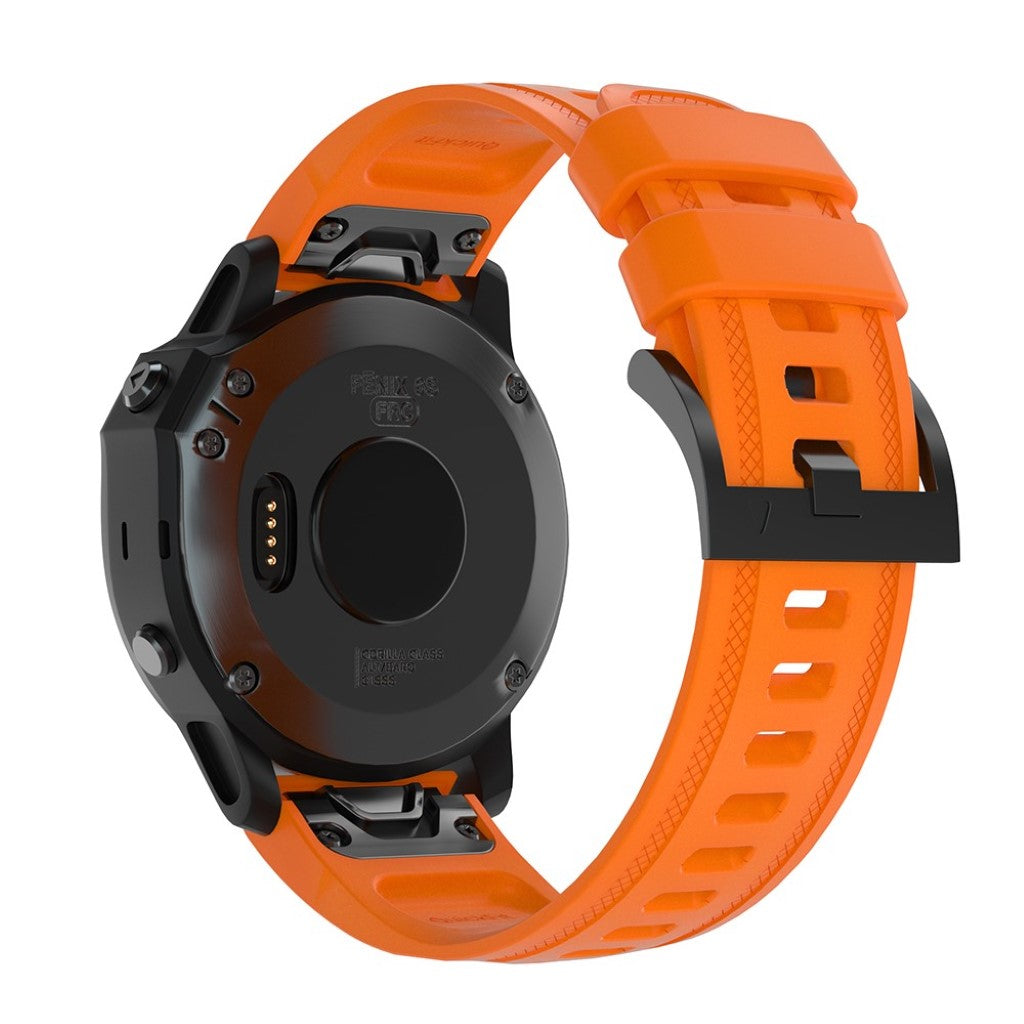 Smuk Garmin Fenix 6S Silikone Rem - Orange#serie_5