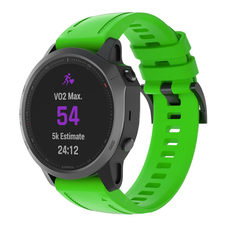 Smuk Garmin Fenix 6S Silikone Rem - Grøn#serie_6