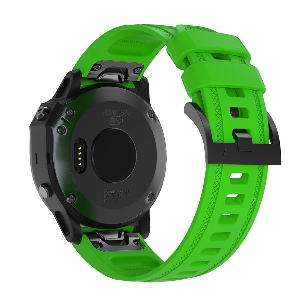 Smuk Garmin Fenix 6S Silikone Rem - Grøn#serie_6