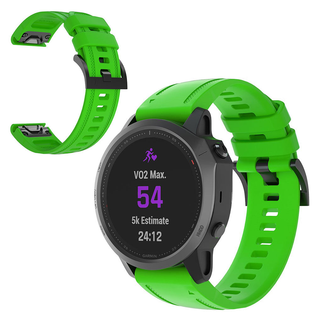 Smuk Garmin Fenix 6S Silikone Rem - Grøn#serie_6