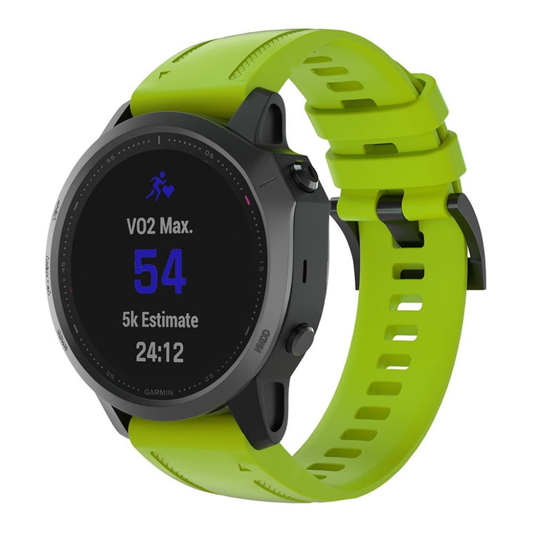 Smuk Garmin Fenix 6S Silikone Rem - Grøn#serie_7